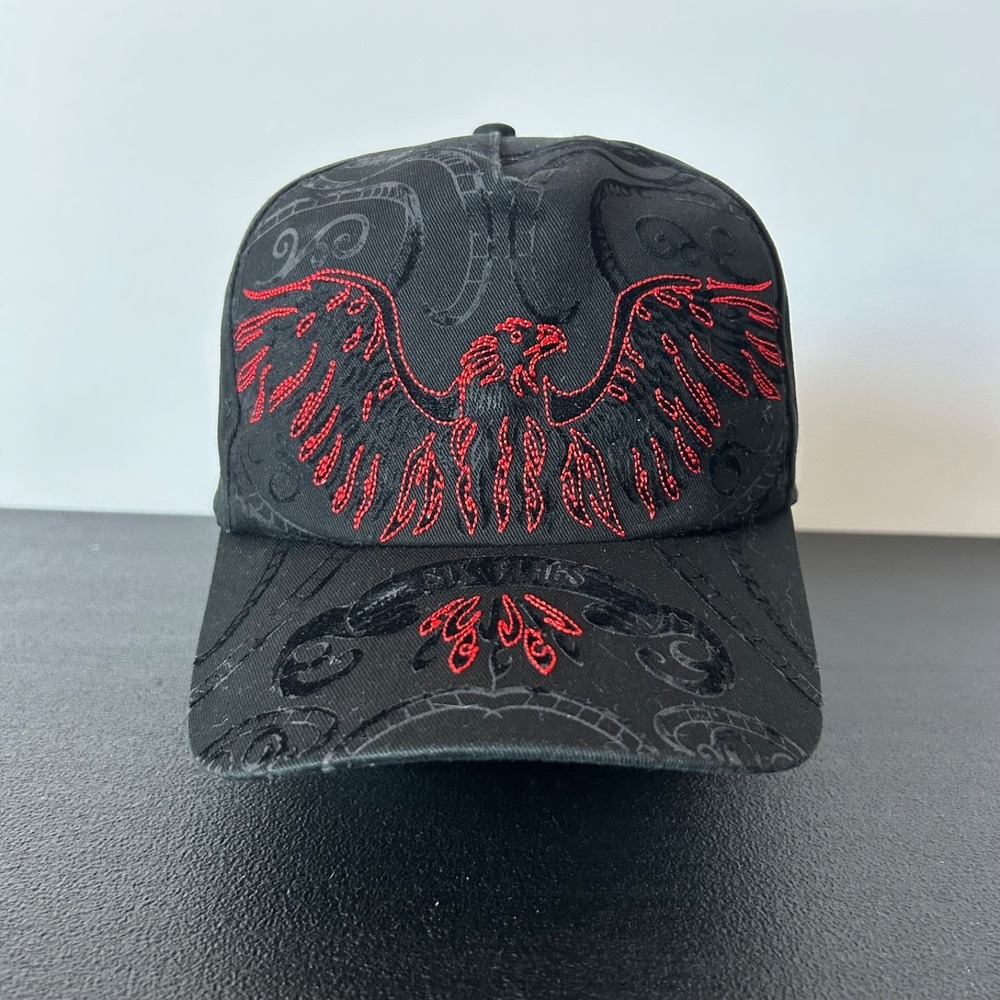 Six Flags Hat Cap Strap Back Adjustable Black Special Edition Eagle 2013 Adult